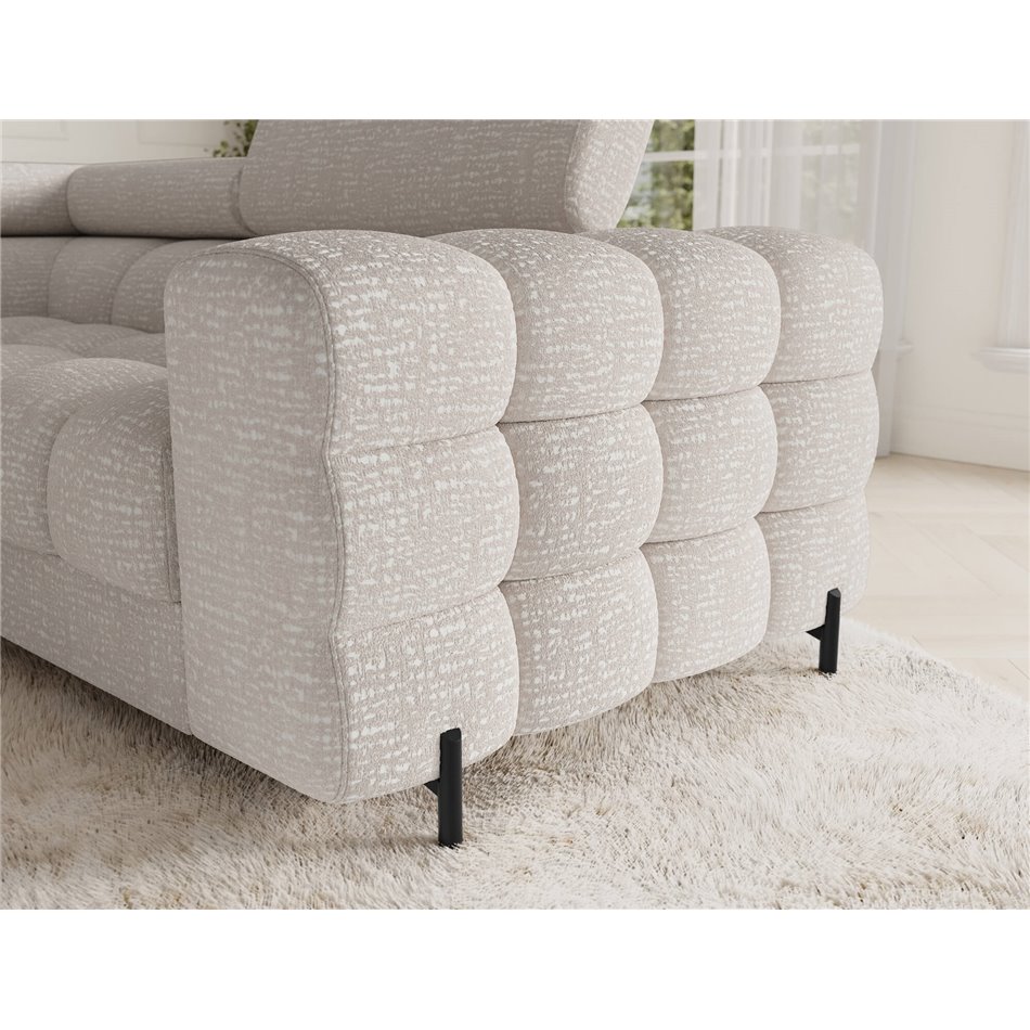 U-shaped sofa Efectory L, sleeping function, Baffix 20, dark beige, H93x346x205cm