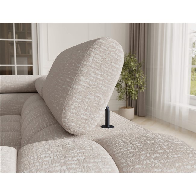 U-shaped sofa Efectory L, sleeping function, Baffix 20, dark beige, H93x346x205cm