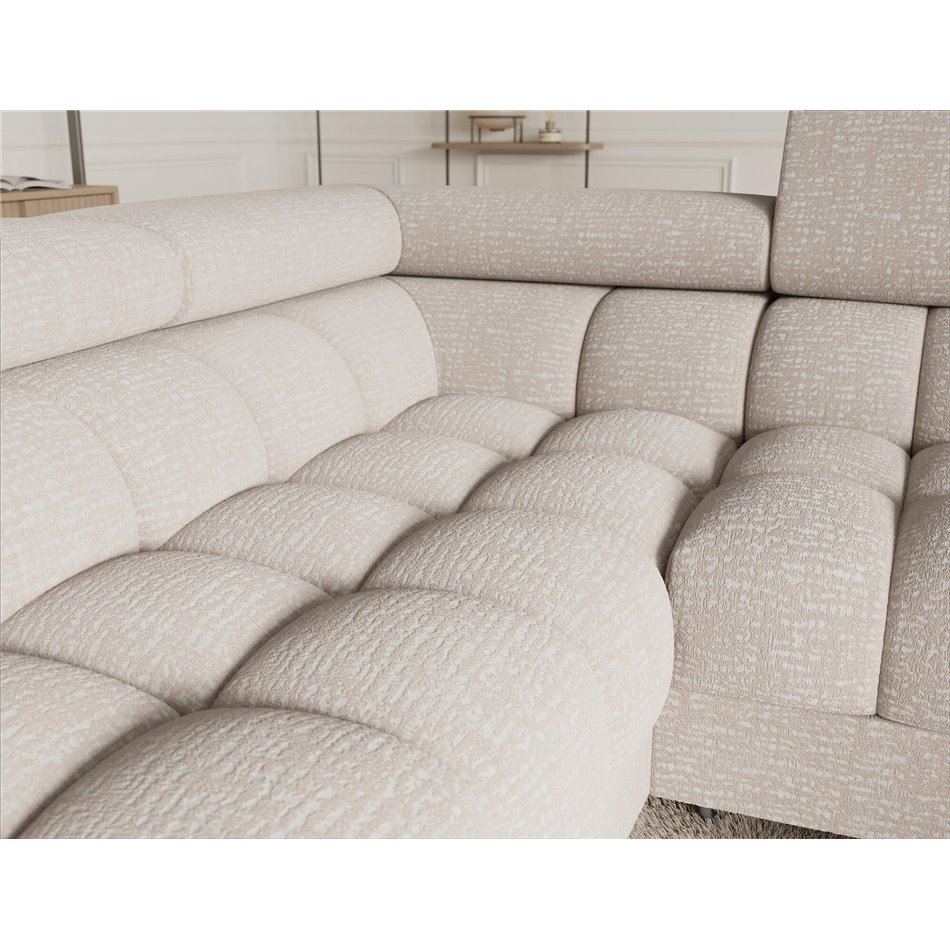 U-shaped sofa Efectory L, sleeping function, Baffix 20, dark beige, H93x346x205cm