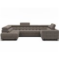 U-shaped sofa Efectory L, sleeping function, Royal 20, boucle, brown, H93x346x205cm