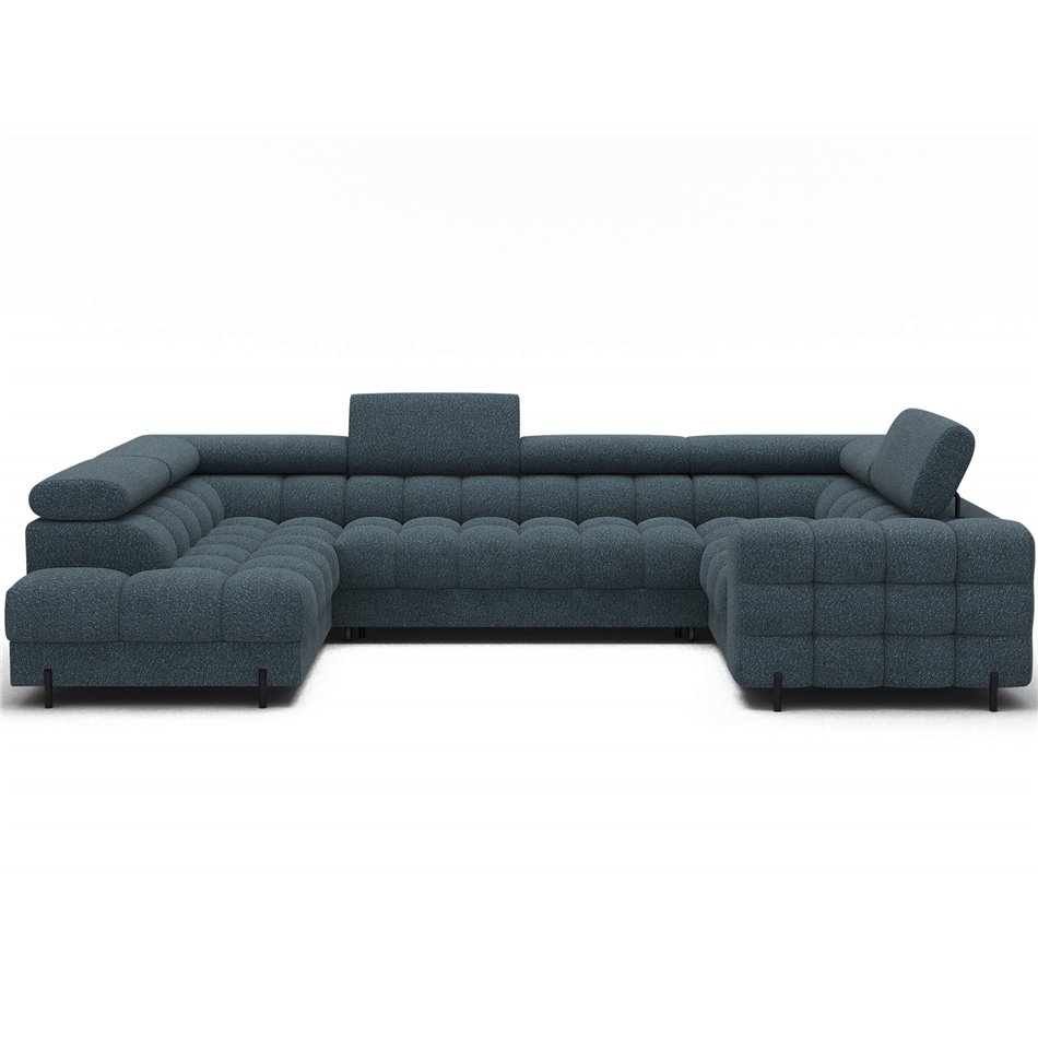 U-shaped sofa Efectory L, sleeping function, Jaffray 40, blue, H93x346x205cm