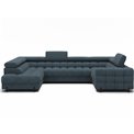 U-shaped sofa Efectory L, sleeping function, Jaffray 40, blue, H93x346x205cm