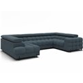 U-shaped sofa Efectory L, sleeping function, Jaffray 40, blue, H93x346x205cm