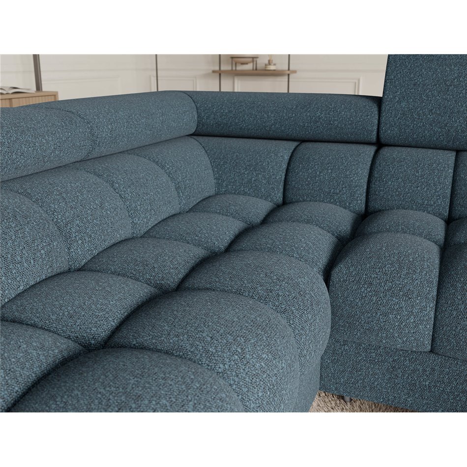 U-shaped sofa Efectory L, sleeping function, Jaffray 40, blue, H93x346x205cm