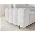 U-shaped sofa Efectory R, sleeping function, Royal 01, boucle, white, H93x346x205cm