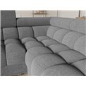 U-shaped sofa Efectory R, sleeping function, Royal 03, boucle, light grey, H93x346x205cm