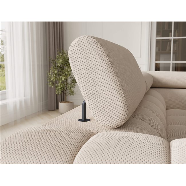 U-shaped sofa Efectory R, sleeping function, Calmora 18, beige, H93x346x205cm