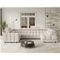 U-shaped sofa Efectory R, sleeping function, Baffix 20, beige, H93x346x205cm