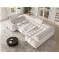U-shaped sofa Efectory R, sleeping function, Baffix 20, beige, H93x346x205cm