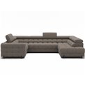 U-shaped sofa Efectory R, sleeping function, Royal 20, boucle, brown, H93x346x205cm