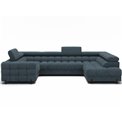U-shaped sofa Efectory R, sleeping function, Jaffray 40, blue, H93x346x205cm