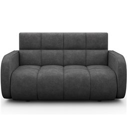 Sofa bed Eldeverio 3-seater, sleeping function, Poco 04, dark grey, H83x154x103cm