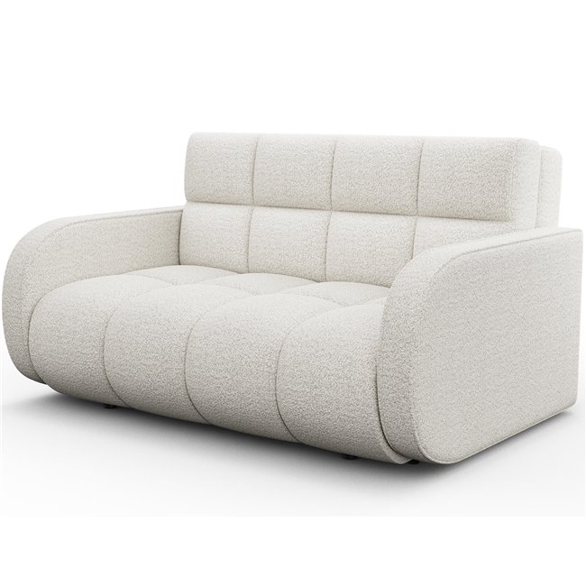 Диван-кровать Eldeverio 3-местный, раздвижной, Royal 01, букле, белый, H83x154x103cm