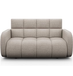 Sofa bed Eldeverio 3-seater, sleeping function, Royal 18, boucle, beige, H83x154x103cm
