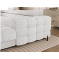 U-shaped sofa Elferaria L, sleeping function, Royal 01, boucle, white, H93x358x202cm