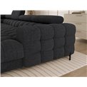 U-shaped sofa Elferaria L, sleeping function, Royal 05, boucle, dark grey, H93x358x202cm