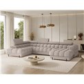 U-shaped sofa Elferaria L, sleeping function, Royal 18, boucle, beige, H93x358x202cm