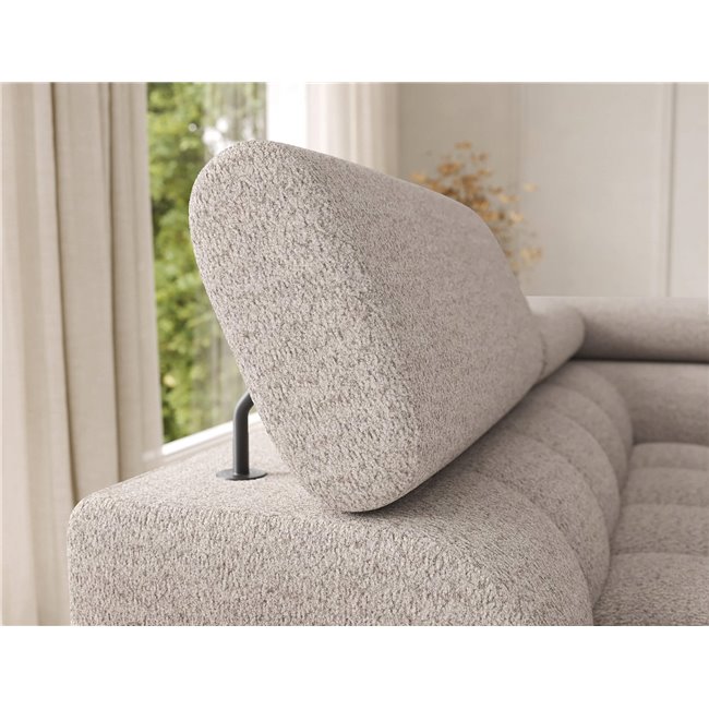 U-shaped sofa Elferaria L, sleeping function, Royal 18, boucle, beige, H93x358x202cm