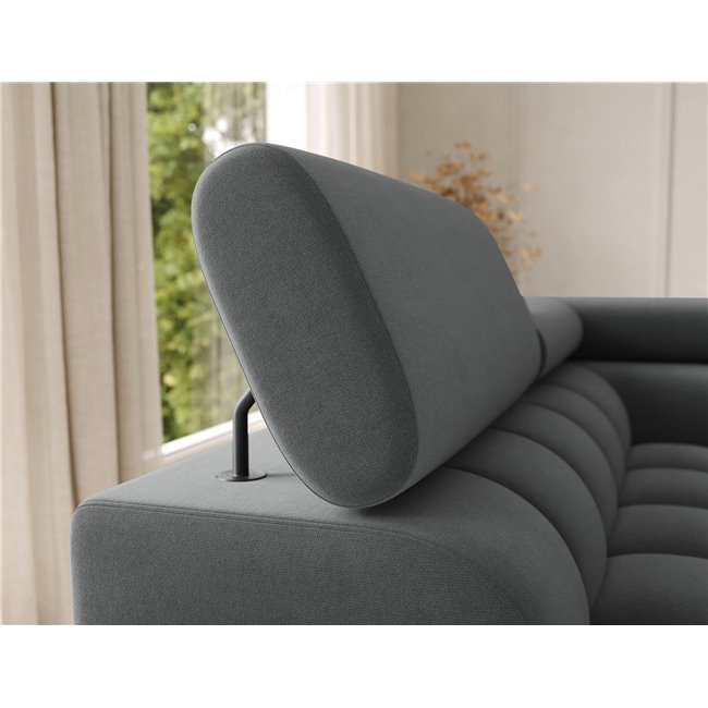 U-shaped sofa Elferaria L, sleeping function, Sola 06, dark grey, H93x358x202cm