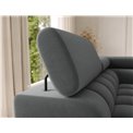 U-shaped sofa Elferaria L, sleeping function, Sola 06, dark grey, H93x358x202cm