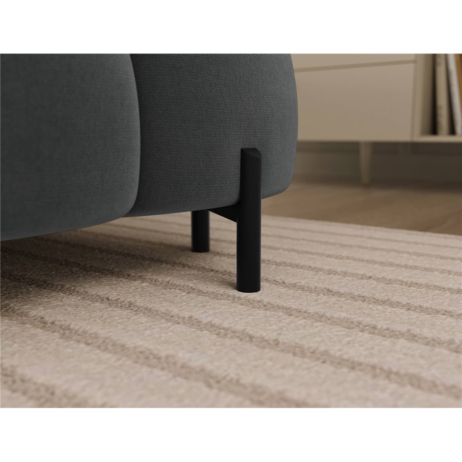 U-shaped sofa Elferaria L, sleeping function, Sola 06, dark grey, H93x358x202cm