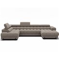 U-shaped sofa Elferaria L, sleeping function, Sola 18, beige, H93x358x202cm