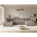 U-shaped sofa Elferaria L, sleeping function, Sola 18, beige, H93x358x202cm