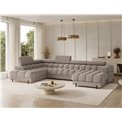 U-shaped sofa Elferaria L, sleeping function, Sola 18, beige, H93x358x202cm