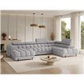 U-shaped sofa Elferaria R, sleeping function, Pellerito 03, grey, H93x358x202cm