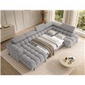 U-shaped sofa Elferaria R, sleeping function, Pellerito 03, grey, H93x358x202cm