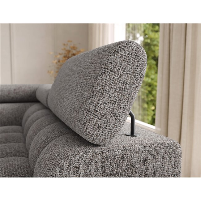 U-shaped sofa Elferaria R, sleeping function, Pellerito 20, grey, H93x358x202cm