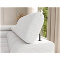 U-shaped sofa Elferaria R, sleeping function, Royal 01, boucle, white, H93x358x202cm