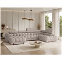 U-shaped sofa Elferaria R, sleeping function, Royal 18, boucle, beige, H93x358x202cm