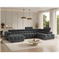 U-shaped sofa Elferaria R, sleeping function, Sola 06, dark grey, H93x358x202cm
