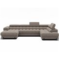U-shaped sofa Elferaria R, sleeping function, Sola 18, beige, H93x358x202cm
