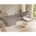 U-shaped sofa Elferaria R, sleeping function, Sola 18, beige, H93x358x202cm