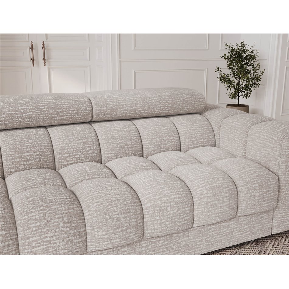 Sofa bed Efestello, sleeping function, Baffix 03, grey, H96x260x100cm