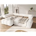 Corner sofa Elevvi L, sleeping function, Jaffray 01, white, H102x260x184cm