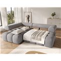 Corner sofa Elevvi L, sleeping function, Coralline 03, grey, H102x260x184cm