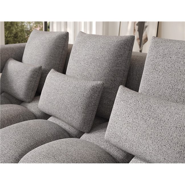 Corner sofa Elevvi L, sleeping function, Coralline 03, grey, H102x260x184cm