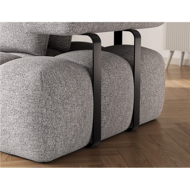 Corner sofa Elevvi L, sleeping function, Coralline 03, grey, H102x260x184cm