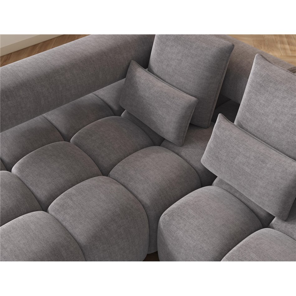 Corner sofa Elevvi L, sleeping function, Manhattan 03, dark grey, H102x260x184cm