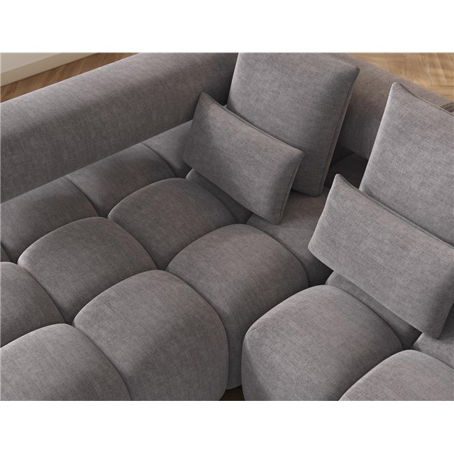 Corner sofa Elevvi L, sleeping function, Manhattan 03, dark grey, H102x260x184cm