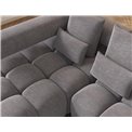 Corner sofa Elevvi L, sleeping function, Manhattan 03, dark grey, H102x260x184cm