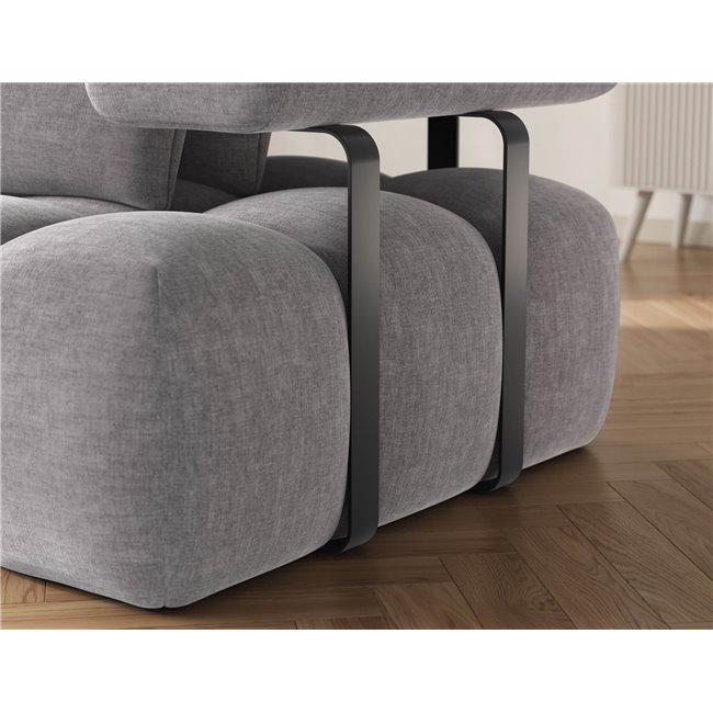 Corner sofa Elevvi L, sleeping function, Manhattan 03, dark grey, H102x260x184cm