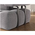 Corner sofa Elevvi L, sleeping function, Manhattan 03, dark grey, H102x260x184cm