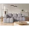 Corner sofa Elevvi L, sleeping function, Paolli 04, grey, H102x260x184cm