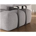 Corner sofa Elevvi L, sleeping function, Paolli 04, grey, H102x260x184cm