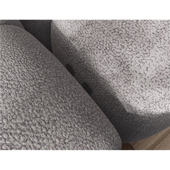 Corner sofa Elevvi L, sleeping function, Paolli 04, grey, H102x260x184cm