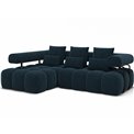 Corner sofa Elevvi L, sleeping function, Manhattan 40, blue, H102x260x184cm